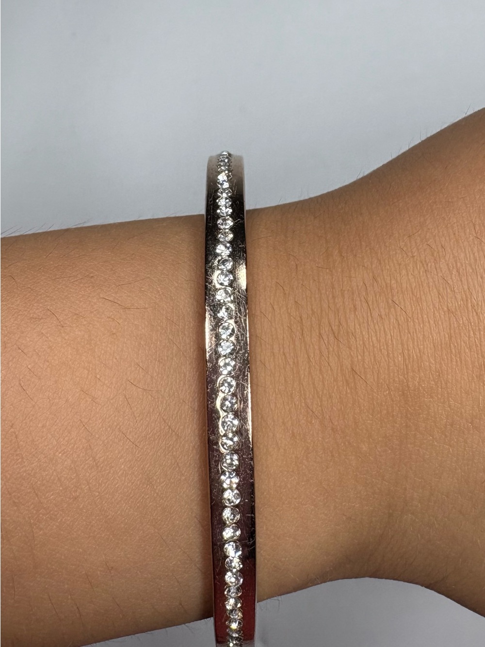 kate spade Rose Gold Crystal-Row Bangle Bracelet